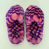 Confetti Checker Fur Slippers ( 3 colors )