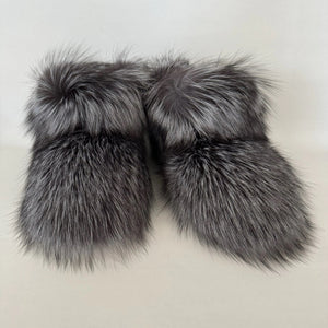 Confetti Fox Fur Booties