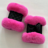 Confetti Fur Fingerless Gloves