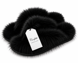 Confetti Faux Fur Thong Slippers