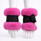Confetti Fur Fingerless Gloves