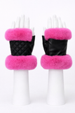 Confetti Fur Fingerless Gloves