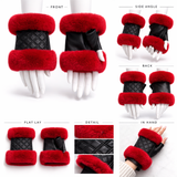 Confetti Fur Fingerless Gloves