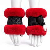 Confetti Fur Fingerless Gloves