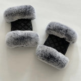 Confetti Fur Fingerless Gloves