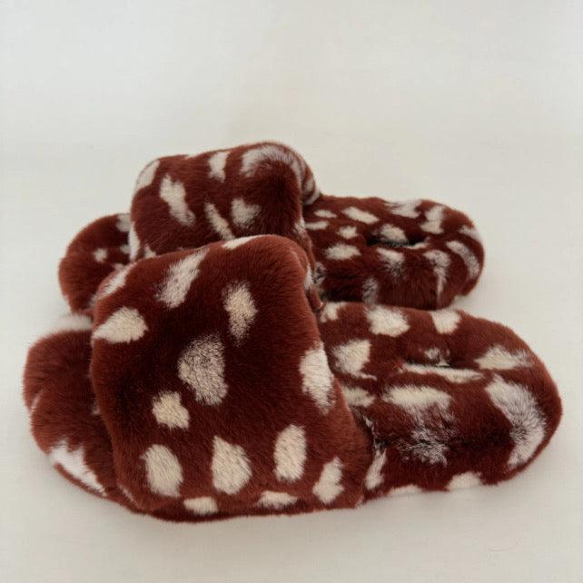 Confetti Spotted Fur Slippers