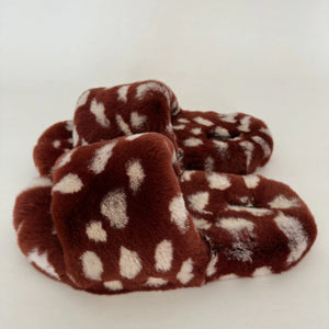 Confetti Spotted Fur Slippers