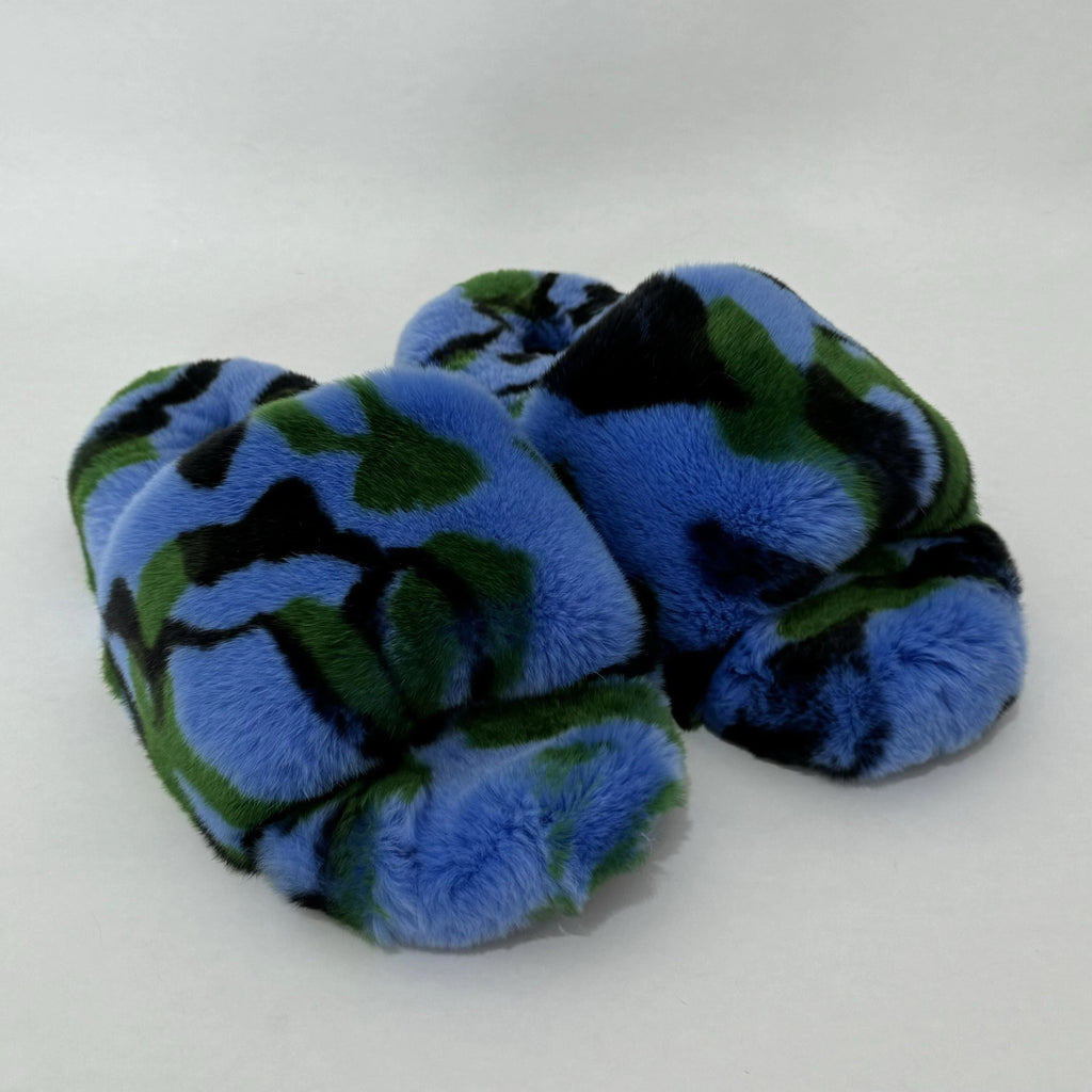 confetti Confetti Camo Fur Slippers (3 colors) Store Clothing