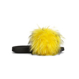 Confetti Neon Fox Fur Slides limited addition