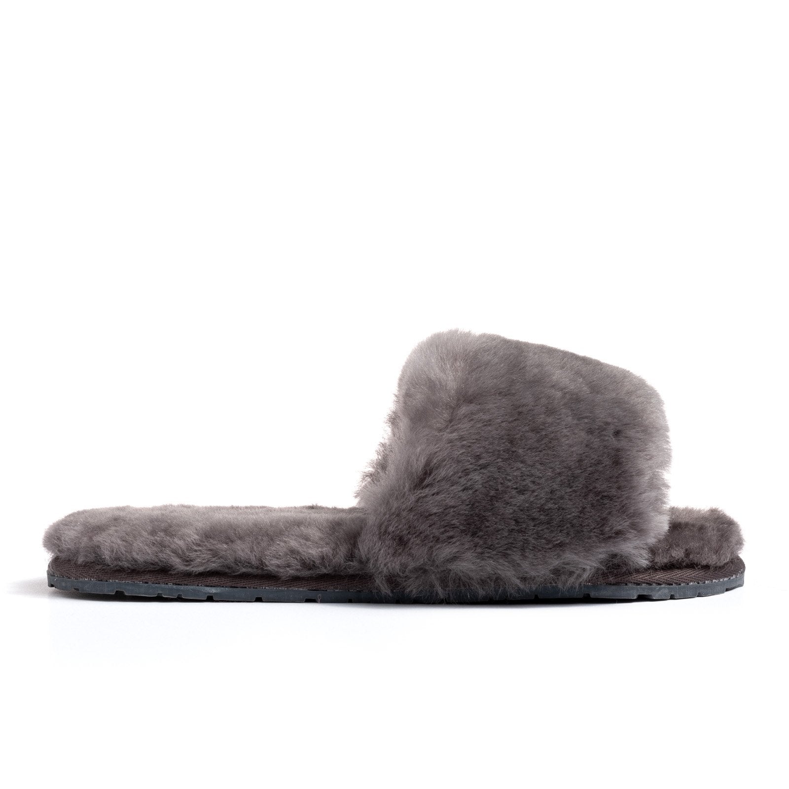 Confetti Boutique Grey Lamb Fur Slippers