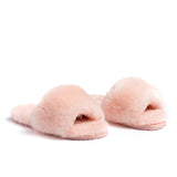 Confetti Boutique Pink Lamb Fur Slides
