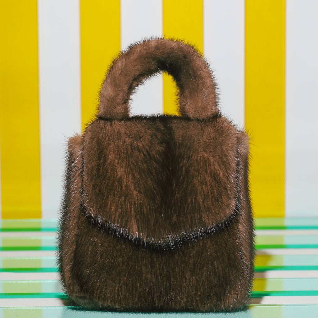 mink fur bag